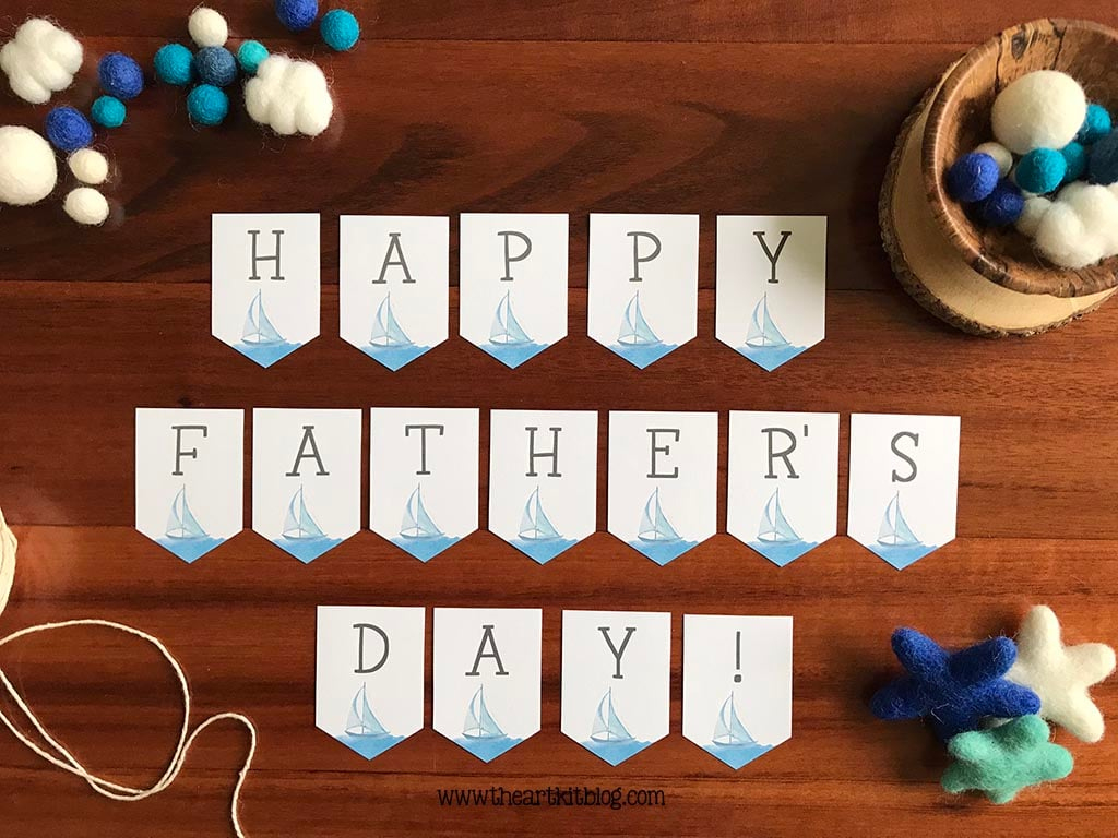 Happy Father&<h2>039;S Day Banner {Free Printable!} The Art Kit For Happy Father Day Banner Printable Free Happy Father&<h2>039;S Day Banner {Free Printable!} The Art Kit For Happy Father Day Banner Printable Free