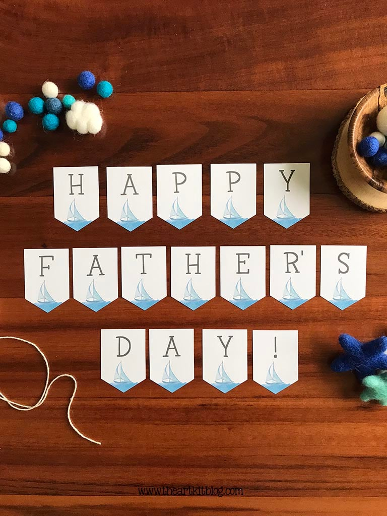 Happy Father&<h2>039;S Day Banner {Free Printable!} The Art Kit With Regard To Free Printable Fathers Day Banners Happy Father&<h2>039;S Day Banner {Free Printable!} The Art Kit With Regard To Free Printable Fathers Day Banners