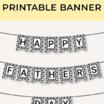 Happy Father&<h2>039;S Day Printable Banner   Chevron Lemon Inside Happy Father Day Banner Printable Free