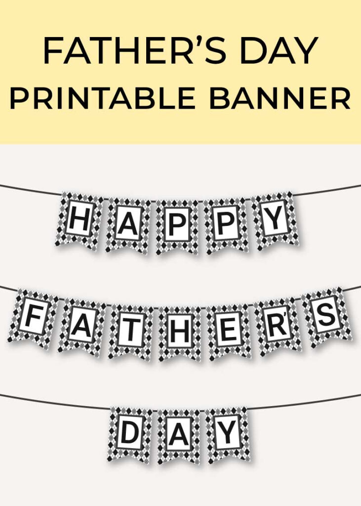 Happy Father&<h2>039;S Day Printable Banner Chevron Lemon Inside Happy Father Day Banner Printable Free Happy Father&<h2>039;S Day Printable Banner Chevron Lemon Inside Happy Father Day Banner Printable Free