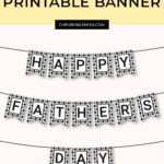 Happy Father&<h2>039;S Day Printable Banner   Chevron Lemon With Regard To Free Printable Fathers Day Banners