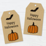 Happy Halloween Gift Tags   Free Printable Download For Free Printable Pumpkin Gift Tags