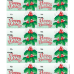 Happy Holidays Gift Tag Template   Snowflakes Download Printable Within Free Printable Happy Holidays Gift Tags