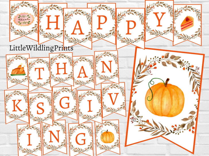 Free Printable Happy Thanksgiving Banner