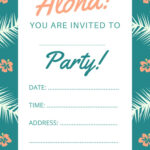 Hawaiian Luau Party Invitations | Free Printables | Ohbaby With Hawaiian Party Invitations Free Printable