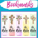 He Is Risen Bookmarks Free Printable Inside Free Printable Religious Easter Bookmarks