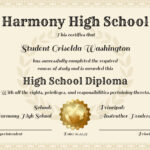 High School Diploma Free Google Docs Template   Gdoc.io Regarding Free Printable High School Diploma Templates