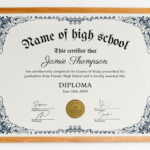 High School Diploma Template, General Equivalency (2487631) Throughout Free Printable High School Diploma Templates