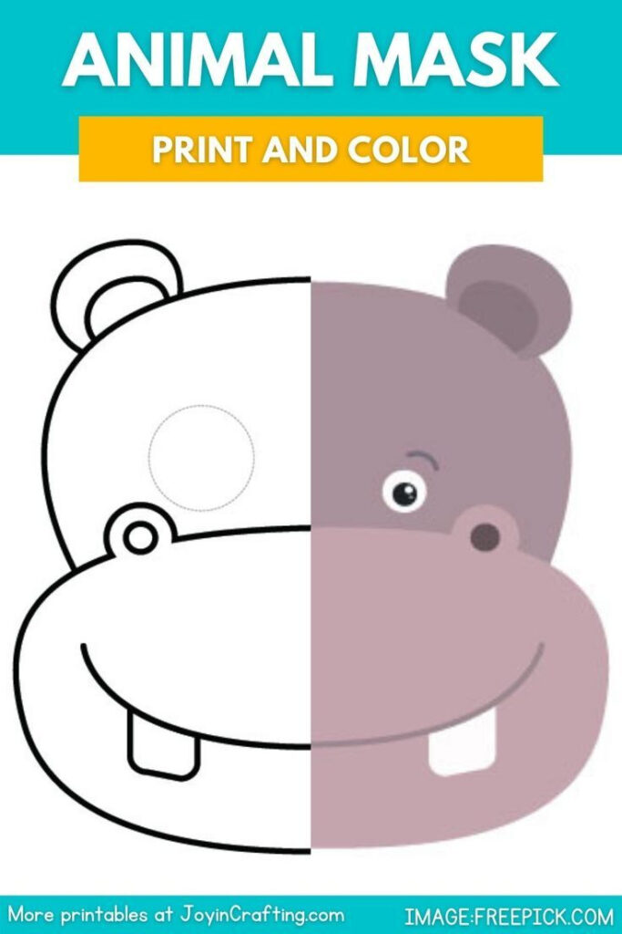 Hippo Animal Mask Printable Coloring Page In Free Printable Hippo Mask Hippo Animal Mask Printable Coloring Page In Free Printable Hippo Mask