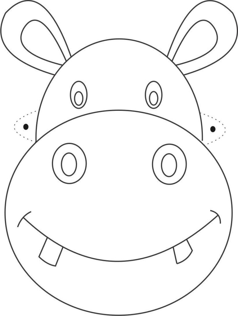 Hippo Mask Printable Coloring Page For Kids Throughout Free Printable Hippo Mask Hippo Mask Printable Coloring Page For Kids Throughout Free Printable Hippo Mask