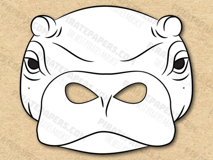 Free Printable Hippo Mask