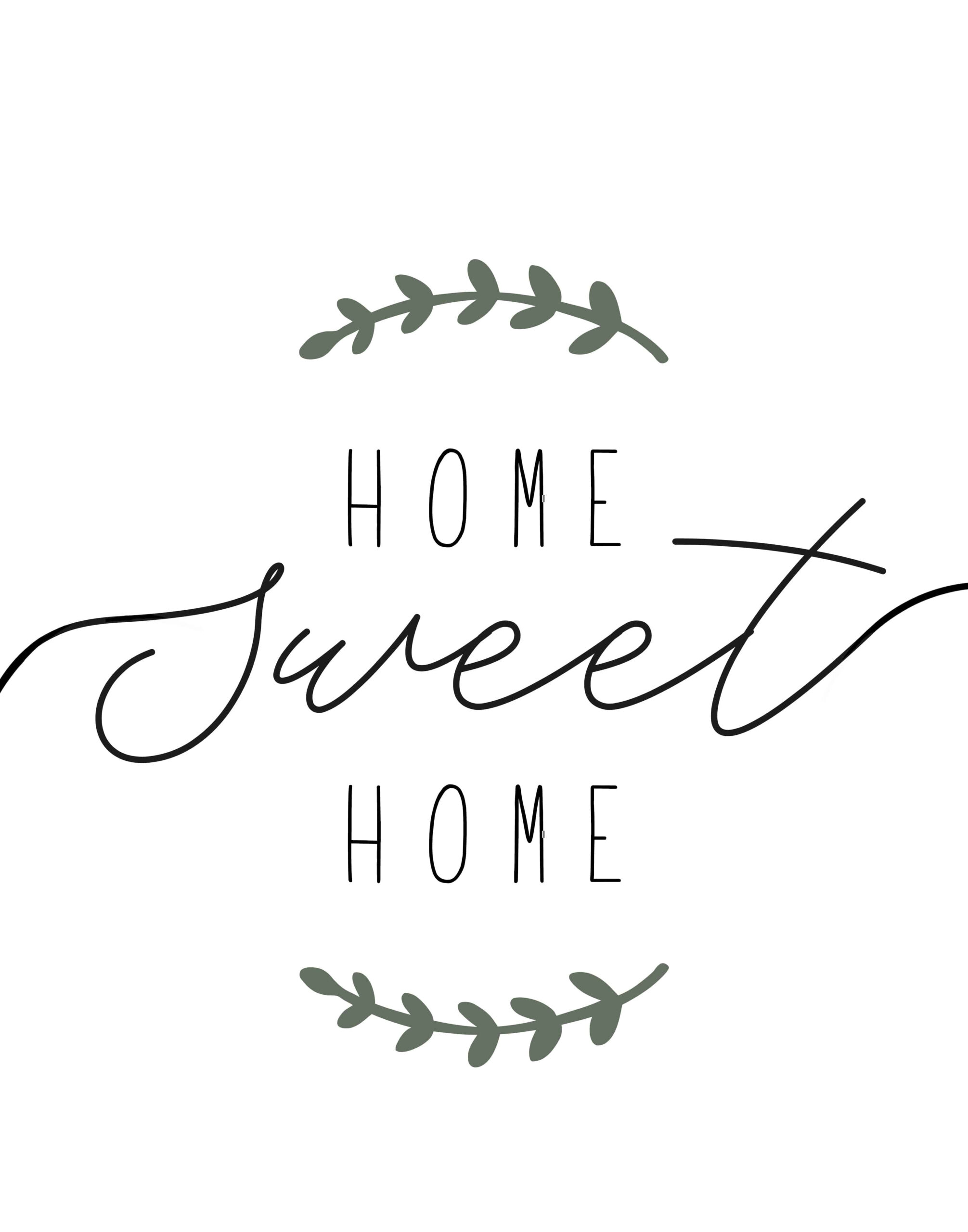 Home Sweet Home&amp;quot; Printable Farmhouse Art - Lolly Jane pertaining to Home Sweet Home Free Printable