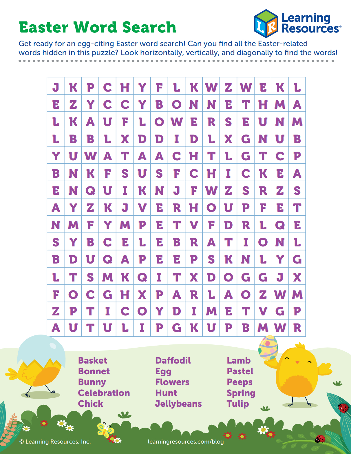 Hop Into Easter Fun With Printable Easter Word Search regarding Free Printable Easter Puzzles For Adults