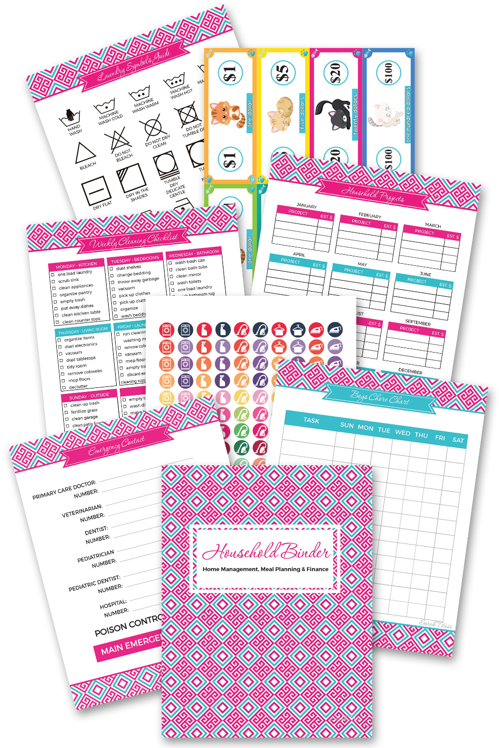 Household Binder Printables {110+ Pages} - Sarah Titus pertaining to Free Printable Household Binder