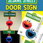 How To Make A Sesame Street Door Sign With Free Printables Intended For Free Printable Sesame Street Sign