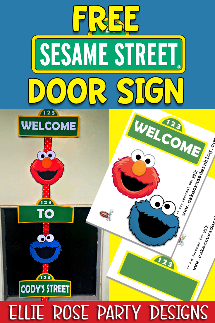 How To Make A Sesame Street Door Sign With Free Printables intended for Free Printable Sesame Street Sign