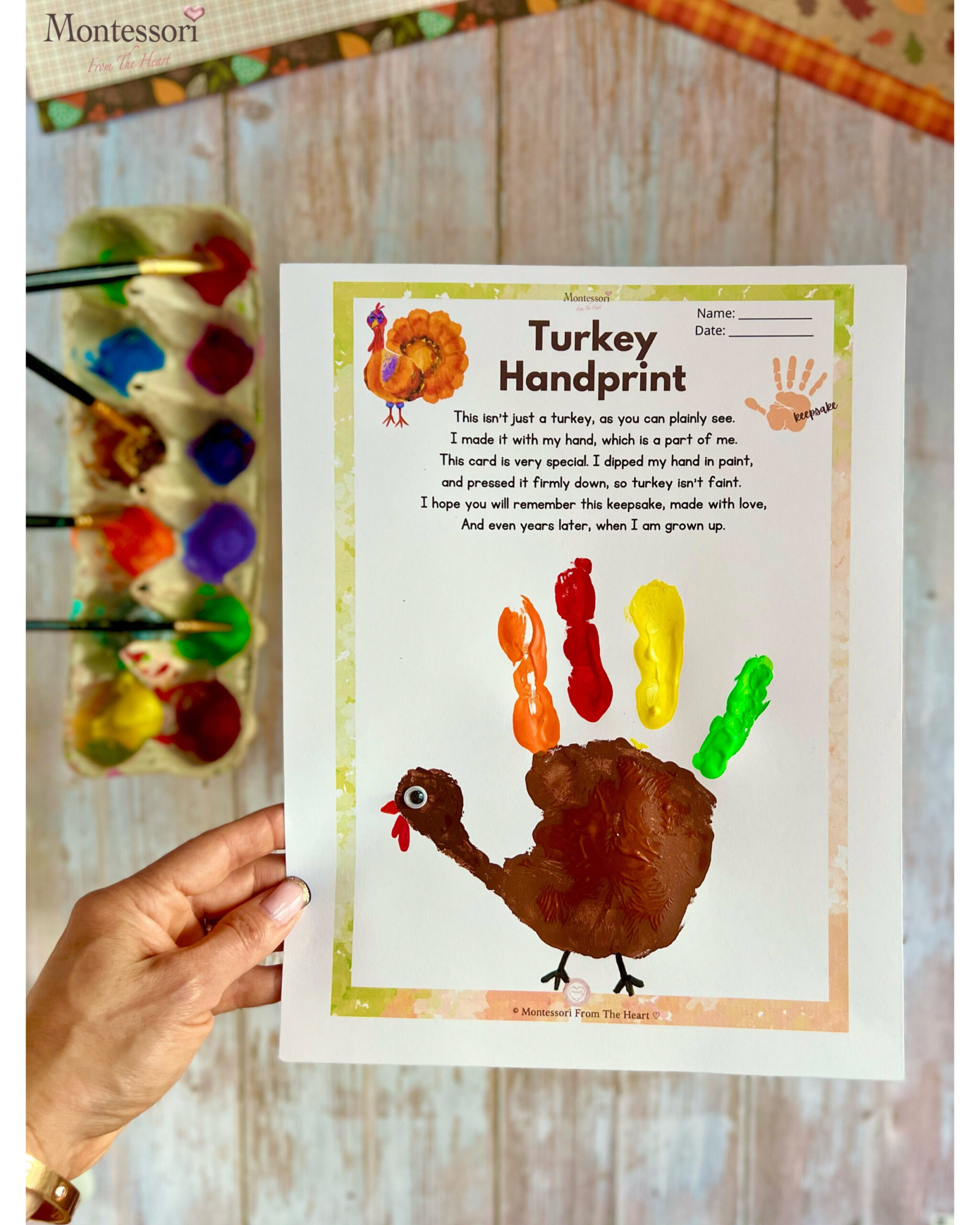 How To Make Cute Turkey Handprint Thanksgiving Kids Craft intended for Free Printable Thanksgiving Crafts For Kids