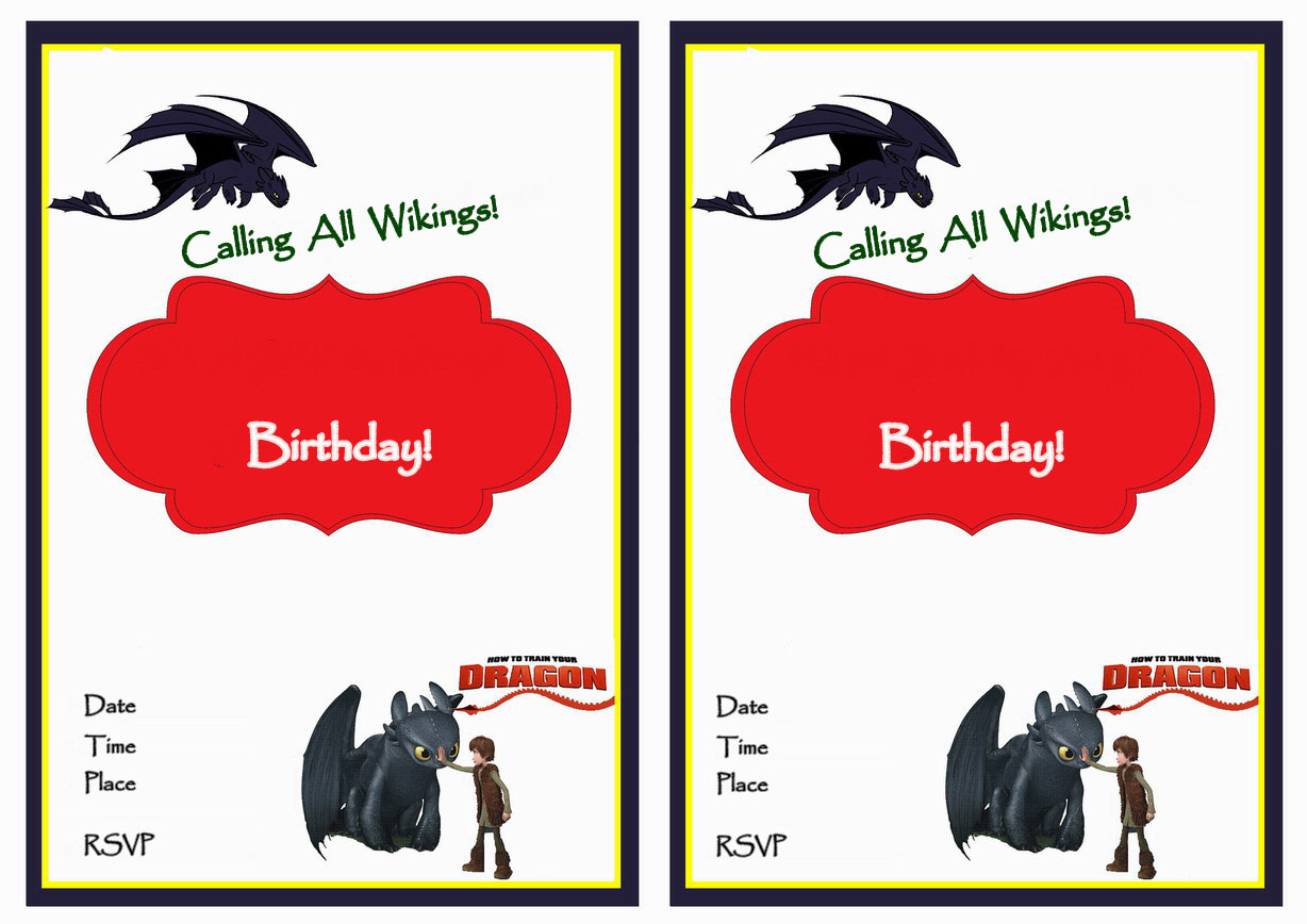How To Train Your Dragon Birthday Invitations – Birthday Printable for How To Train Your Dragon Birthday Invitations Printable Free