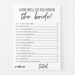 How Well Do You Know The Bride? Free Printable | Modern Moh Regarding How Well Do You Know The Bride Game Free Printable