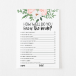 How Well Do You Know The Bride? Free Printable | Modern Moh Throughout How Well Do You Know The Bride Game Free Printable