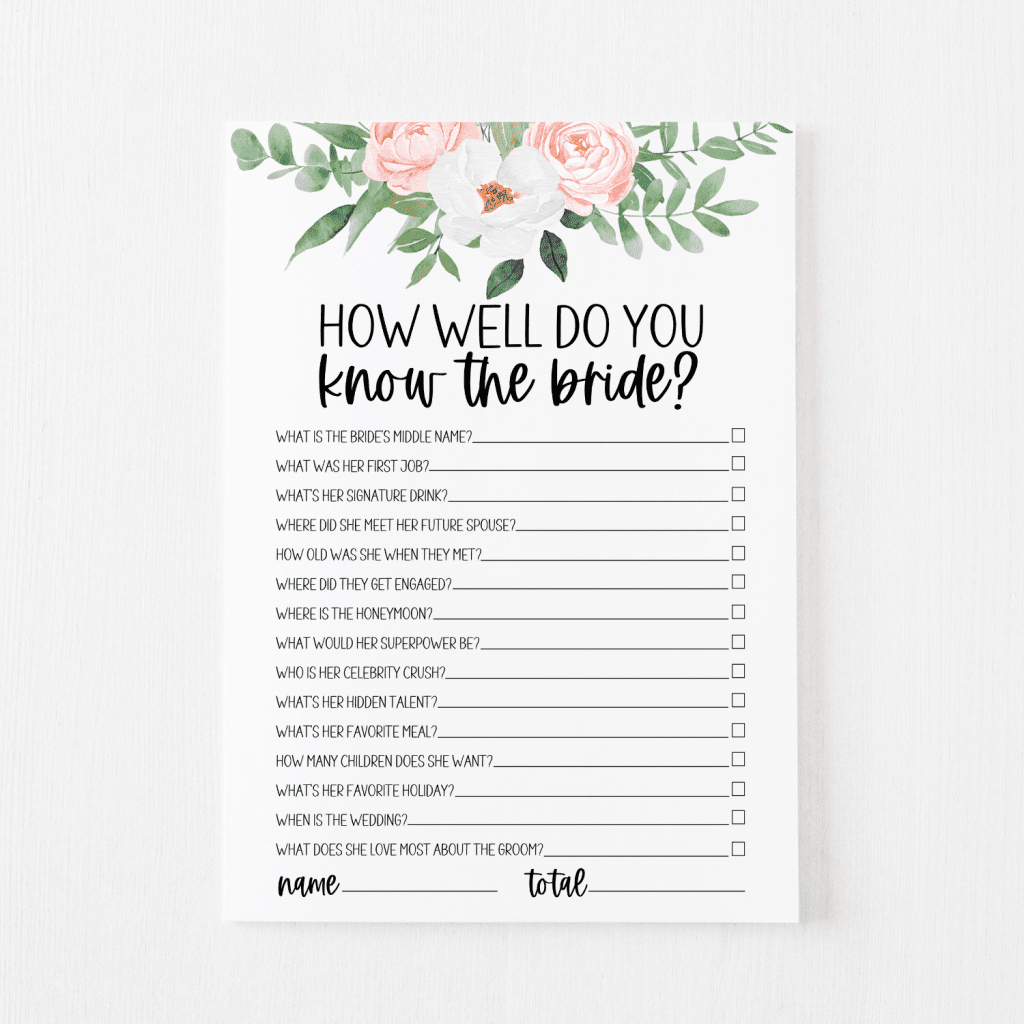 How Well Do You Know The Bride? Free Printable | Modern Moh Throughout How Well Do You Know The Bride Game Free Printable How Well Do You Know The Bride? Free Printable | Modern Moh Throughout How Well Do You Know The Bride Game Free Printable