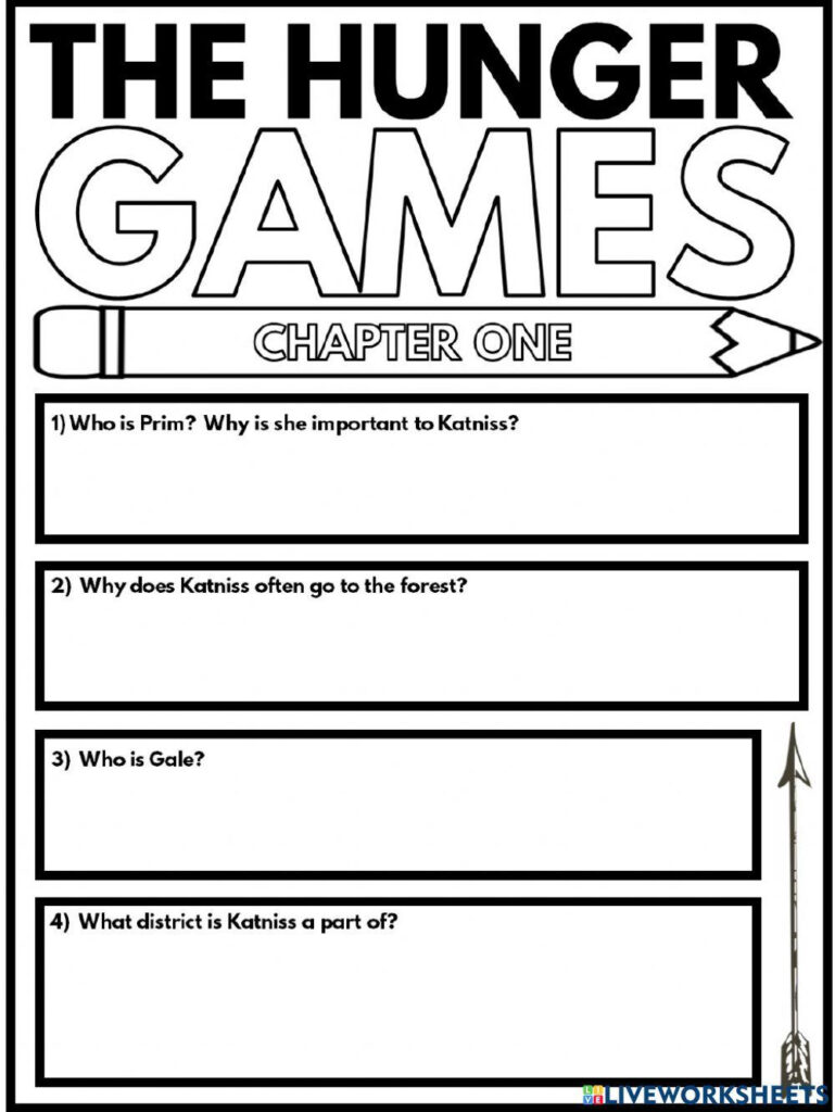 Hunger Games Chapters 1 5 Questions Online Exercise For | Live In Hunger Games Free Printable Worksheets