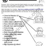Hunger Games Matching Task   Esl Worksheetjackiecr Intended For Hunger Games Free Printable Worksheets