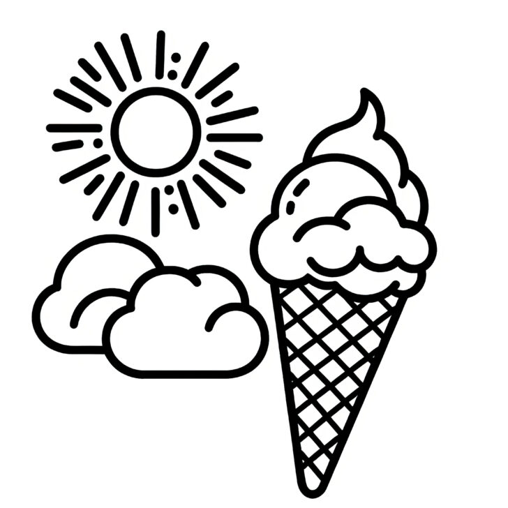 Ice Cream Color Pages Printable Free