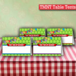 Instant Download Blank Ninja Turtles Birthday Food Table Tents Cards |  Turtle Birthday Party Printable Food Tents   Etsy With Regard To Free Printable Tmnt Food Labels