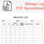 Irs Printable Mileage Log Templates – Free Excel & Pdf & Google Pertaining To Free Printable Mileage Log