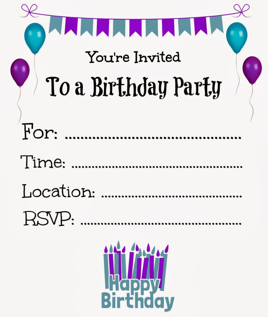 Its A Princess Thing: Free Printable Birthday Invitations For Kids Regarding Free Printable Birthday Invitations For Kids