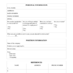 Job Application Form | Free Simple Pdf Template | Lawdistrict Within Free Printable General Application For Employment