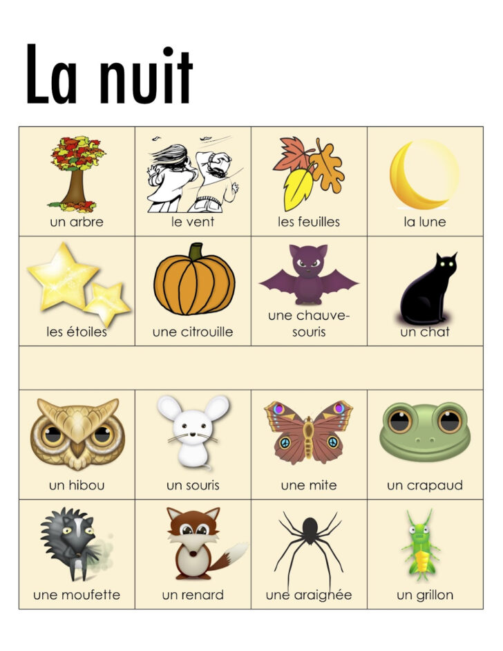 Free Printable French Halloween Worksheets