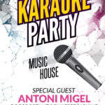 Karaoke Party Flyer Template Royalty Free Vector Image Within Free Printable Karaoke Party Invitations