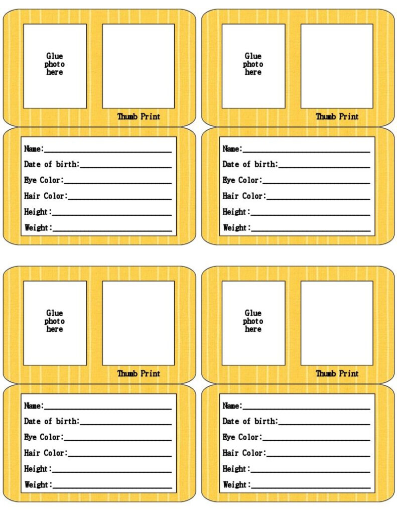 Kid Id Cards Regarding Free Printable Child Identification Card Kid Id Cards Regarding Free Printable Child Identification Card