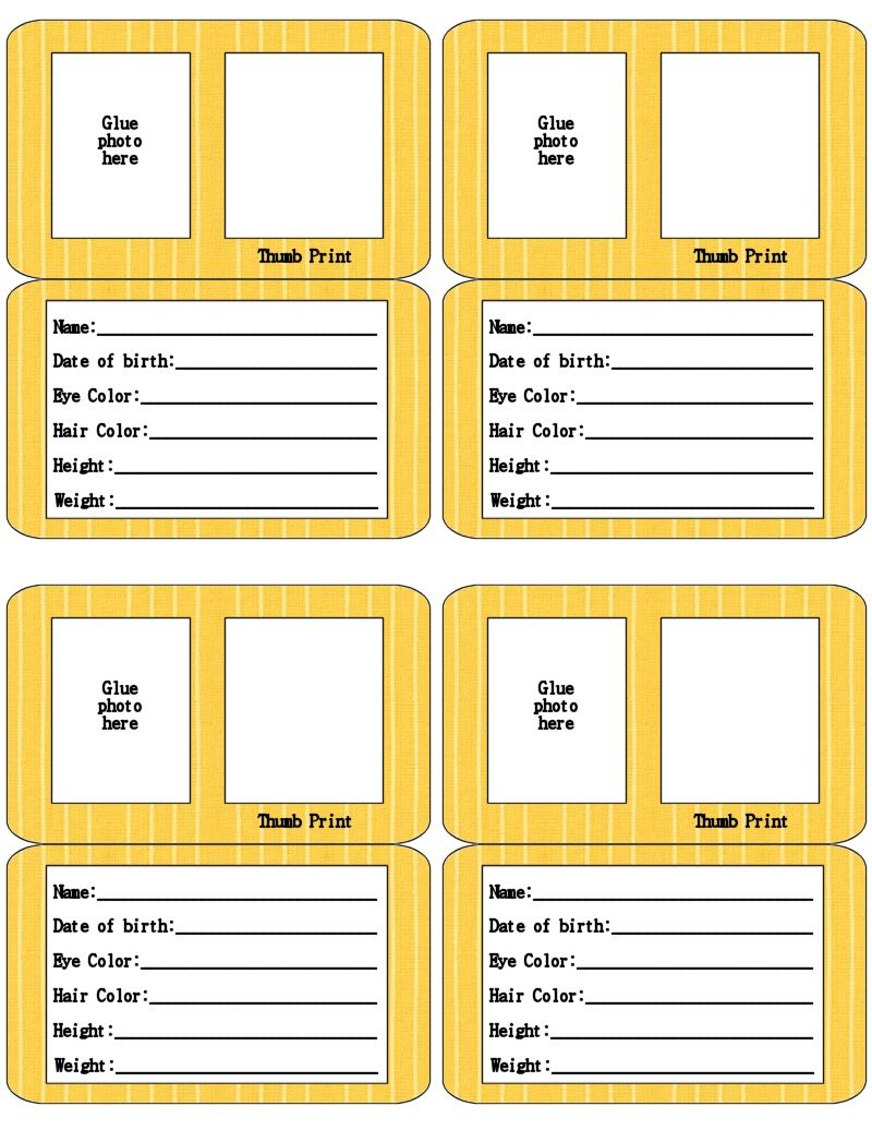 Kid Id Cards regarding Free Printable Child Identification Card