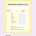 Kindergarten Report Card Template In Psd, Illustrator, Word Throughout Free Printable Kindergarten Report Cards
