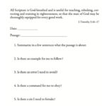 Kjv Bible Study Worksheets   6 Free Pdf Printables | Printablee Intended For Free Printable Bible Study Lessons With Questions And Answers