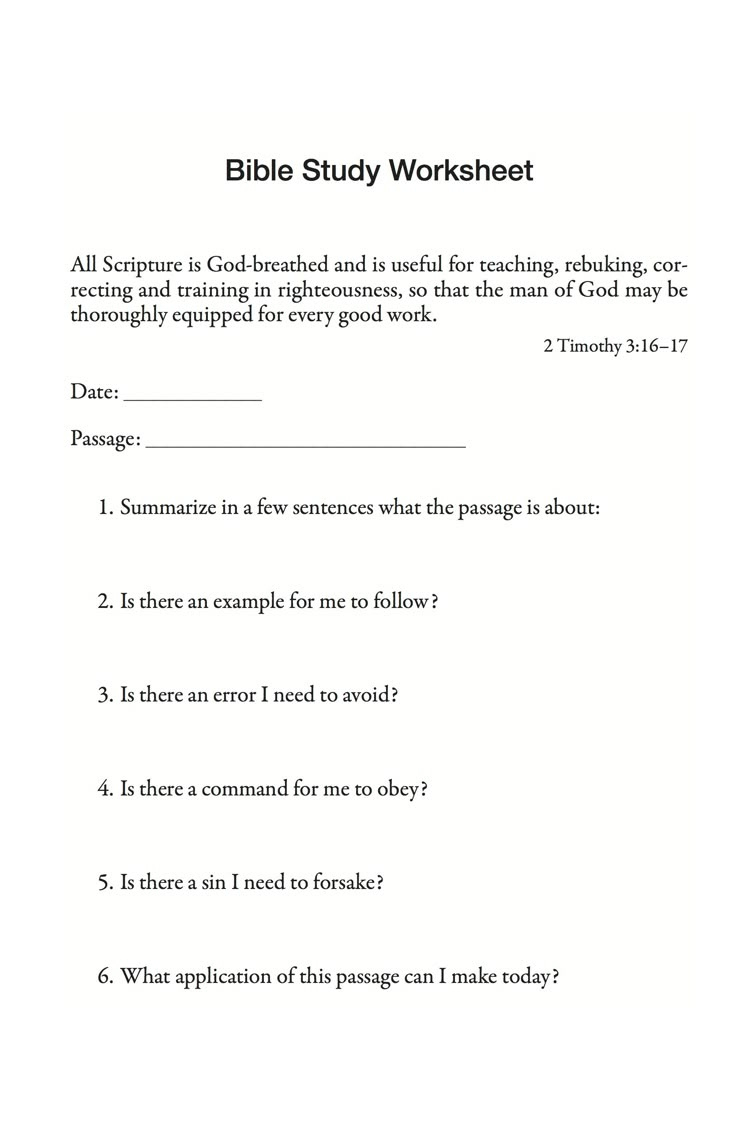 Kjv Bible Study Worksheets - 6 Free Pdf Printables | Printablee intended for Free Printable Bible Study Lessons with Questions and Answers