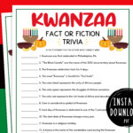 Kwanzaa Trivia Game | Printable Kwanzaa Party Games | Fun Intended For Kwanzaa Trivia Free Printable