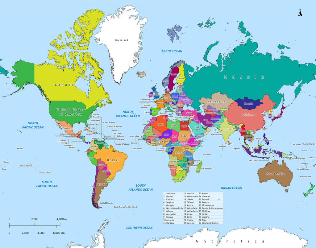Labeled World Map | Labeled Maps Intended For Free Printable World Map With Countries Labeled Labeled World Map | Labeled Maps Intended For Free Printable World Map With Countries Labeled