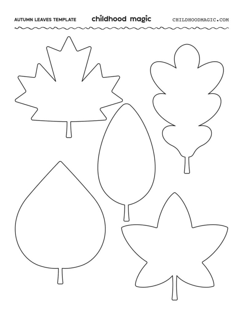 Leaf Outline Childhood Magic With Free Printable Leaf Template Leaf Outline Childhood Magic With Free Printable Leaf Template