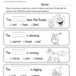 Learning To Read Worksheet   Free Printable, Digital, & Pdf Regarding Free Printable English Reading Worksheets For Kindergarten