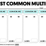 Least Common Multiple Exercises | L.c.m Worksheets With Regard To Free Printable Lcm Worksheets