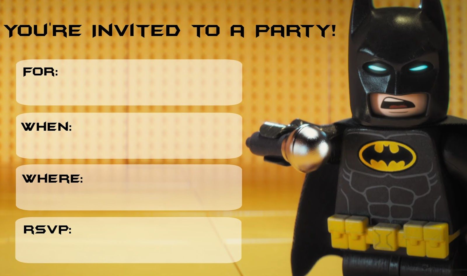 Lego Batman Movie Party Invitations in Lego Batman Invitations Free Printable