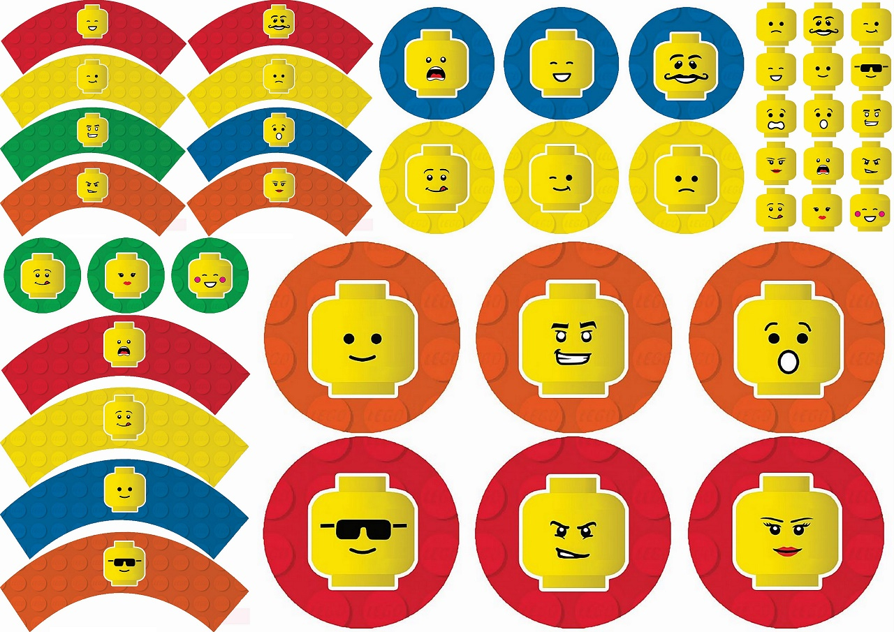 Lego Party Free Printable Cupcake Wrappers And Toppers. - Oh My intended for Free Printable Lego Cupcake Toppers