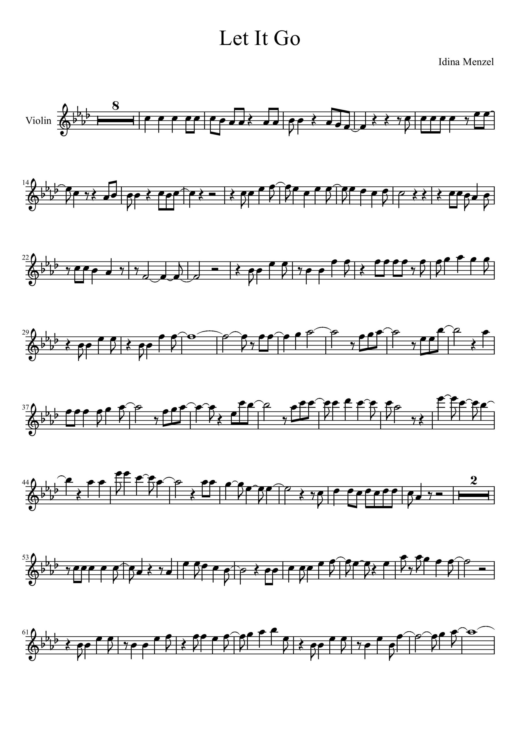 Let It Go Violin Sheet Music – Free Sheet Music throughout Let It Go Violin Sheet Music Free Printable