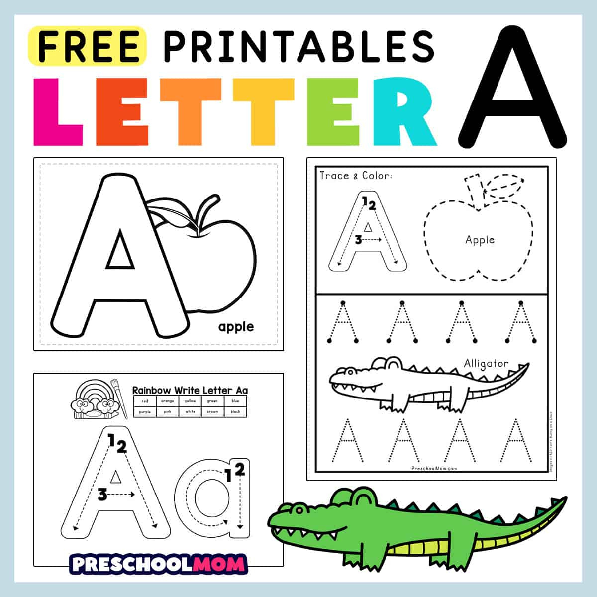 Letter A Preschool Printables - Preschool Mom throughout Free Printable Letter Worksheets