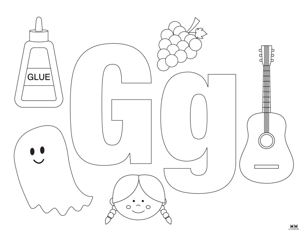 Letter G Coloring Pages 15 Free Pages | Printabulls Within Free Printable Letter G Coloring Pages Letter G Coloring Pages 15 Free Pages | Printabulls Within Free Printable Letter G Coloring Pages