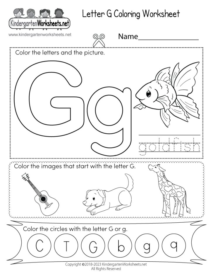 Free Printable Letter G Coloring Pages